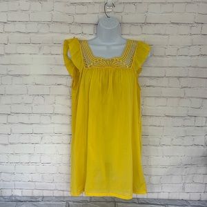 J.Crew yellow crochet sleeveless top size small